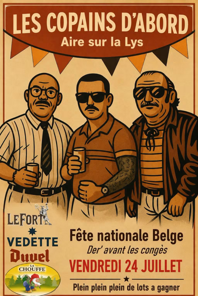 La fête nationale belge ce vendredi 24 juillet au bar des copains d'abord d'Aire sur la Lys