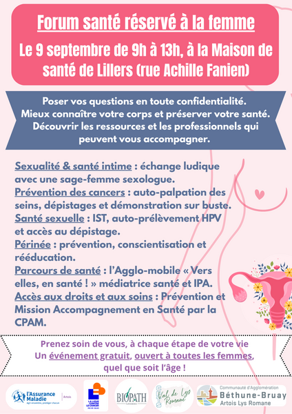 Un forum santé réservé aux femmes ce mercredi 9 septembre
