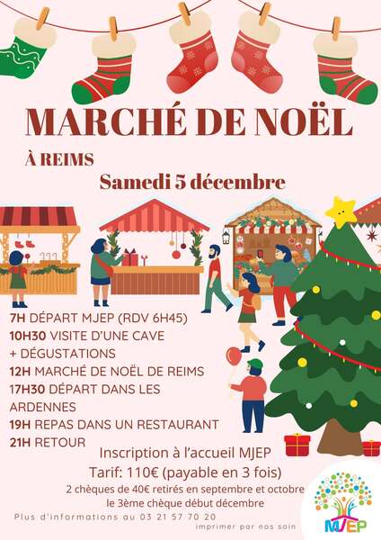 Déplacement au marché de Noel de Reims avec le MJEP d'Isbergues