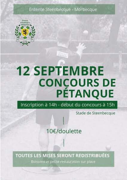 Un concours de pétanque sera organisé ce samedi 12 septembre à Steenbecque