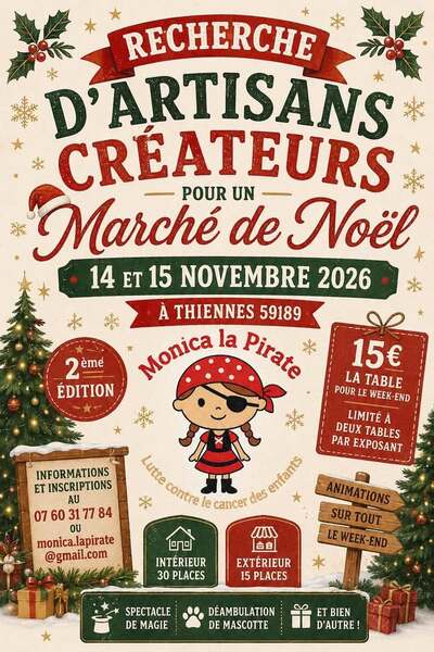 Marché de noel de la commune de Thiennes les samedi 14 et dimanche 15 novembre