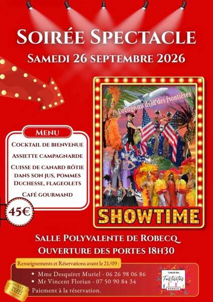 Une soirée spectacle ce samedi 26 septembre à Robecq