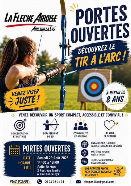 Portes ouvertes de la fléche airoise ce samedi 29 aout à Aire sur la Lys