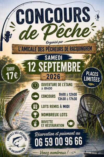 Un concours de pêche ce samedi 12 septembre à Gonnehem