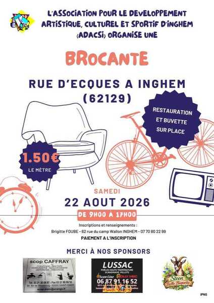 Une brocante ce samedi 22 aout à Bellinghem