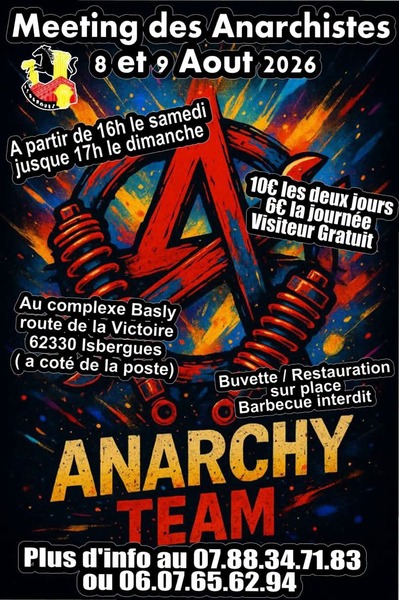 Meeting des anarchistes à Isbergues les samedi 8 et dimanche 9 aout
