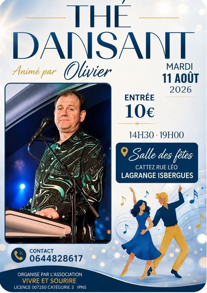 Un thé dansant ce mardi 11 aout à Isbergues