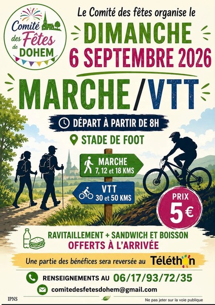 Des randonnées ce dimanche 6 septembre au départ de la commune de Dohem