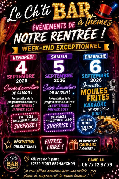 C'est la rentrée pour le ch'ti bar à thèmes de Mont Bernenchon