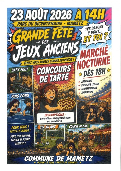 Grande fête des jeux anciens ce dimanche 23 aout à Mametz