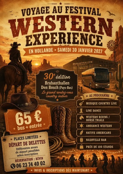 Voyage au festival du western ce samedi 30 janvier à Delettes