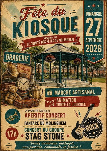 La fête du kiosque de la commune d'Isbergues se déroulera ce dimanche 27 septembre cette année
