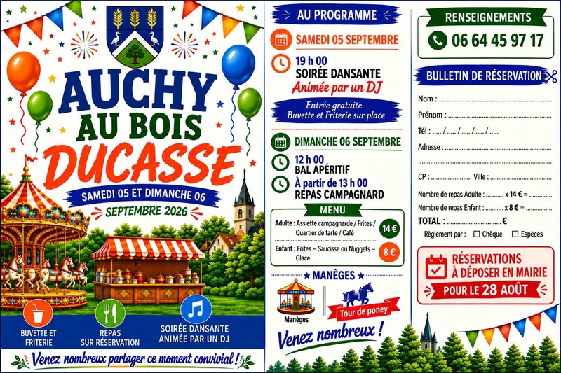 Week-end de ducasse pour la commune d'Auchy au Bois