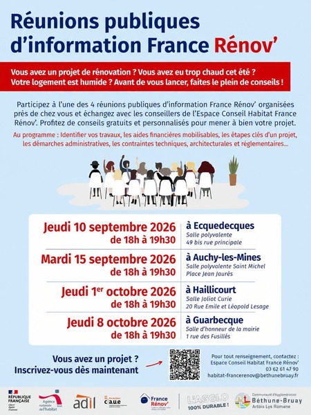 Réunions publiques d'information France Rénov' à Guarbecque