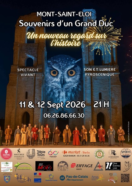 Nouvelle édition du spectacle son et lumière du Mont Saint Eloi ces 11 et 12 septembre 2026