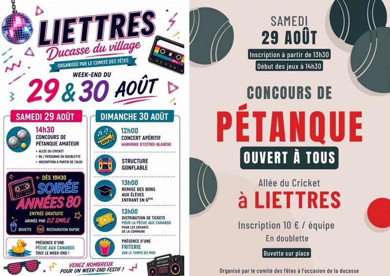 Week-end de ducasse à Liettres ces samedi 29 et dimanche 30 aout