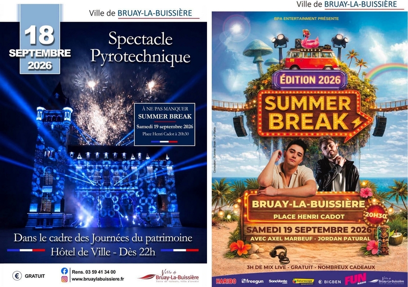 La tournée d'été de Fun radio s'arrêtera à Bruay la Bussière. Un feu d'artifice animera également la ville.