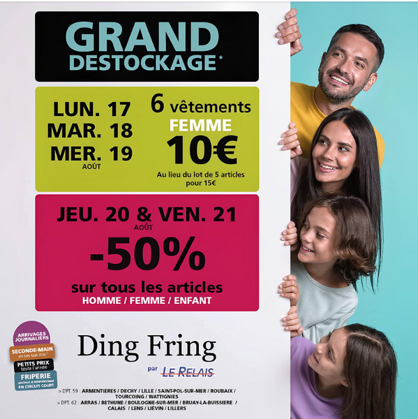Grand destockage au ding fring de Lillers ces jeudi 20 et vendredi 21 aout