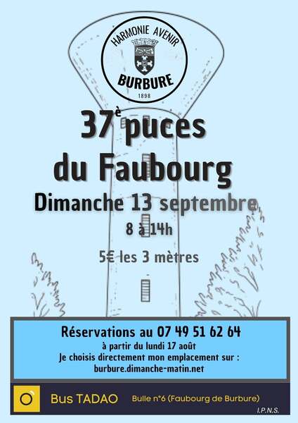 37 èmes puces du Faubourg de Burbure ce dimanche 13 septembre