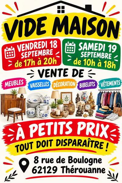 Un vide maison sur deux jours à Thérouanne à partir de ce vendredi 18 septembre