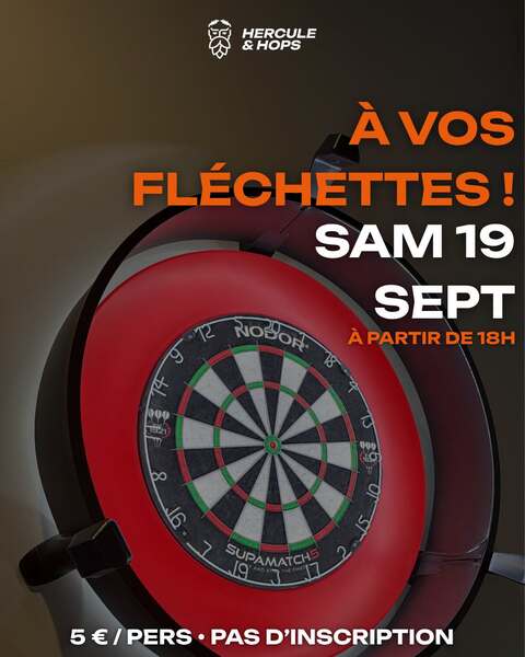 Concours de fléchettes ce samedi 19 septembre chez Hercule et Hops de Blaringhem
