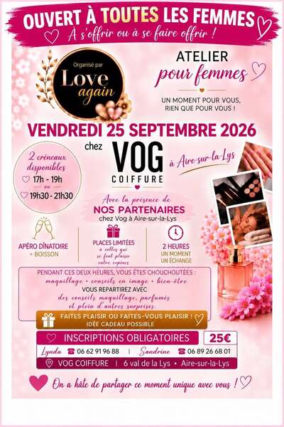 Des ateliers réservés aux femmes ce vendredi 25 septembre chez Vog à Aire sur la Lys