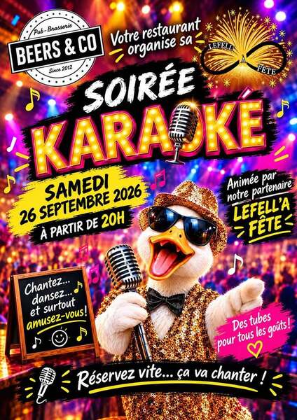 Une soirée karaoké sera organisée ce samedi 26 septembre au restaurant Beers and co d'Aire sur la Lys