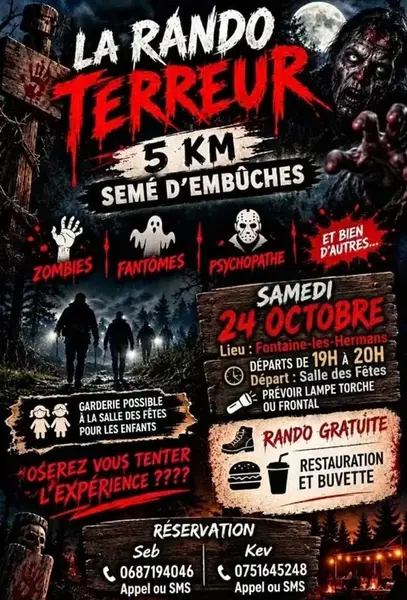 La rando de la terreur ce samedi 24 octobre à Fontaine les Hermans