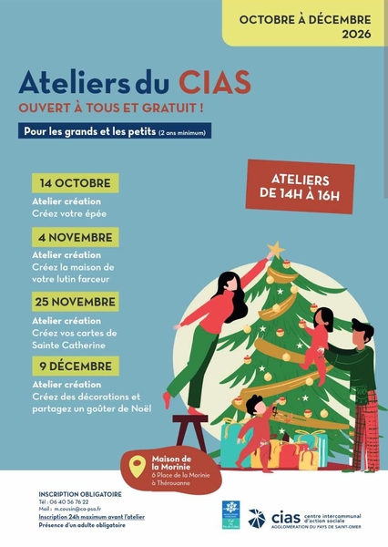 Les ateliers du CIAS reviennent en octobre, novembre et décembre 2026 à Thérouanne
