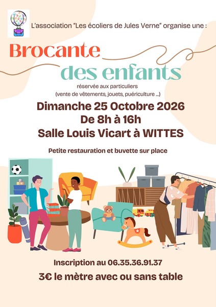 La brocante des enfants ce dimanche 25 octobre à Wittes