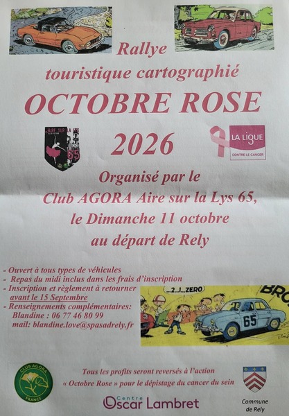 Un rallye cartographié ce dimanche 11 octobre au départ de la commune de Rely.
