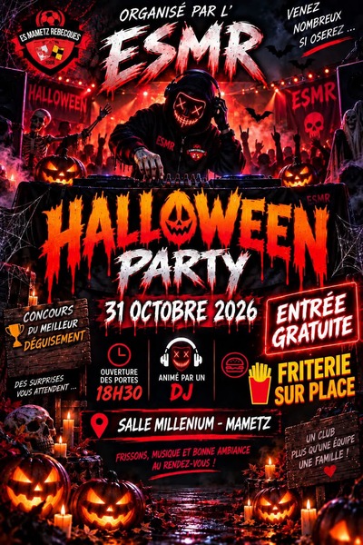 Soirée halloween ce samedi 31 octobre à Mametz