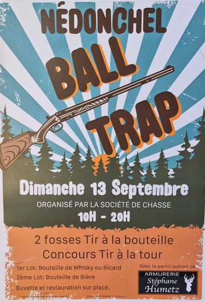 Ball trap ce dimanche 13 septembre à Nedonchel