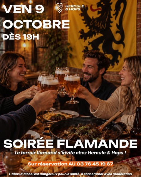 Soirée Flamande ce vendredi 9 octobre chez Hercule et hops de Blaringhem