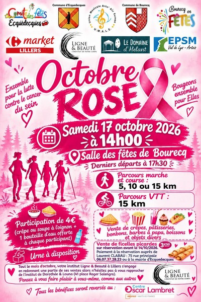 Des randonnées dans le cadre d'octobre rose ce samedi 17 octobre à Bourecq