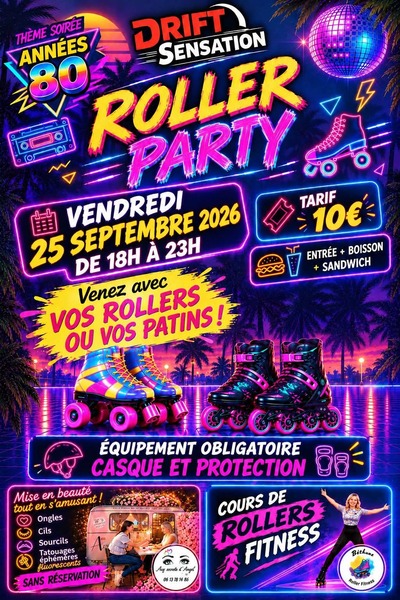 Roller party ce vendredi 25 septembre à Aire sur la Lys