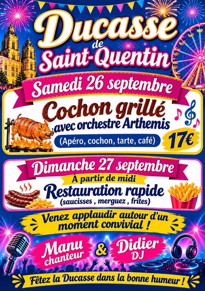 Week-end de ducasse au hameau de Saint Quentin à Aire sur la Lys ce samedi 26 et dimanche 27 septembre