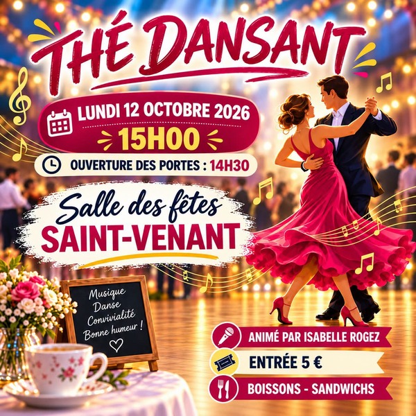 Un thé dansant sera organisé ce lundi 12 octobre à Saint Venant