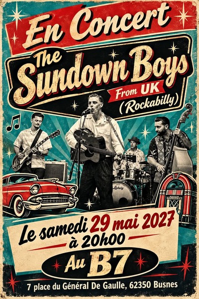 Un groupe Anglais au B7 de Busnes ce samedi 29 mai 2027