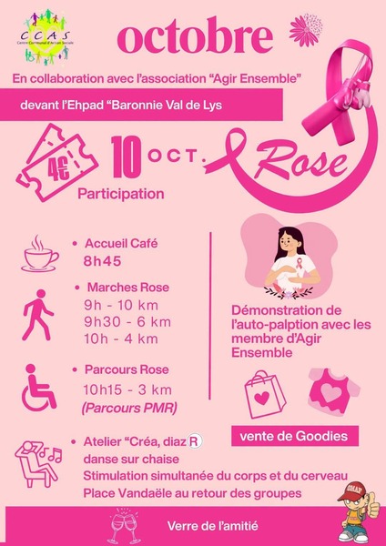 Octobre rose au départ de Haverskerque ce samedi 10 octobre
