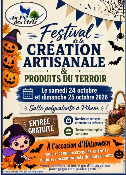 Le festival de la création artisanale et des produits du terroir ces samedi 24 et dimanche 25 octobre à Pihem