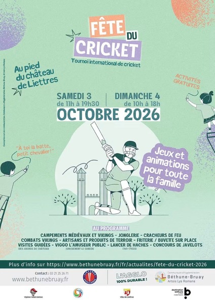 Le tournoi international de Cricket revient ces samedi 3 et dimanche 4 octobre