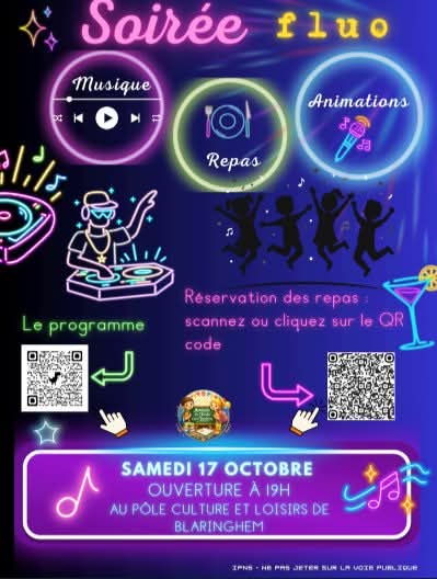 Soirée Fluo ce samedi 17 octobre à Blaringhem