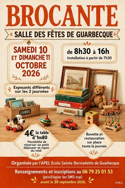 Deux brocantes ces samedi 10 et dimanche 11 octobre à Guarbecque