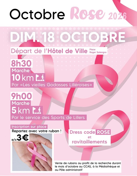 La ville de Lillers proposera ses randonnées au profit d'octobre rose ce 18 octobre