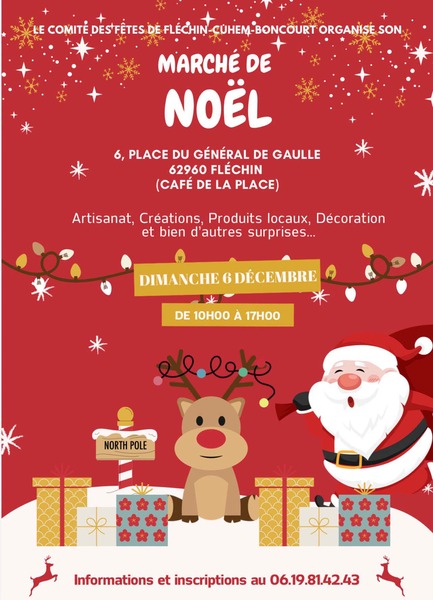Le marché de Noel du comité des fêtes de Fléchin se déroulera ce dimanche 6 décembre