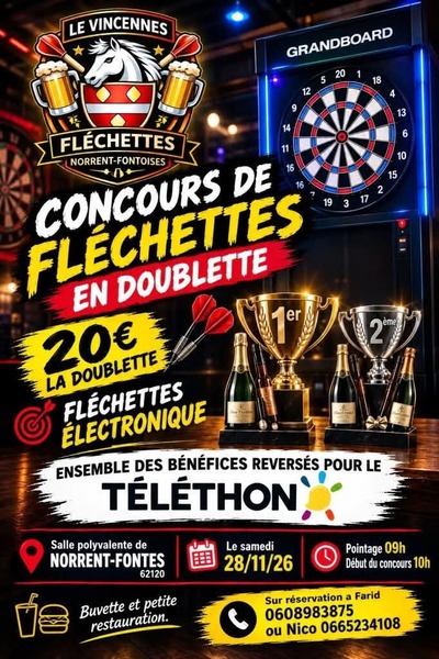 Un concours de fléchettes ce samedi 28 novembre