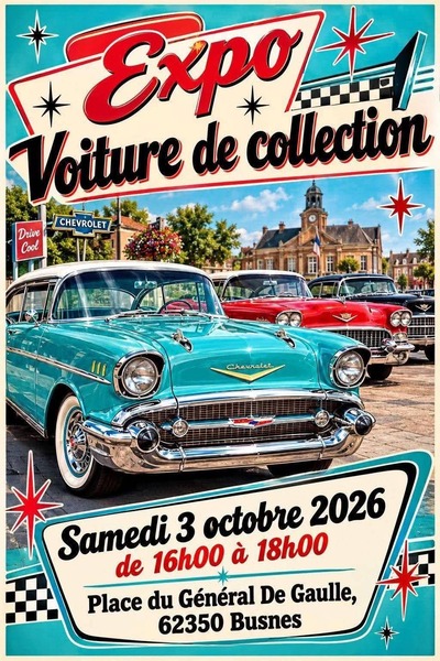 Exposition de voiture de collection ce samedi 3 octobre à Busnes