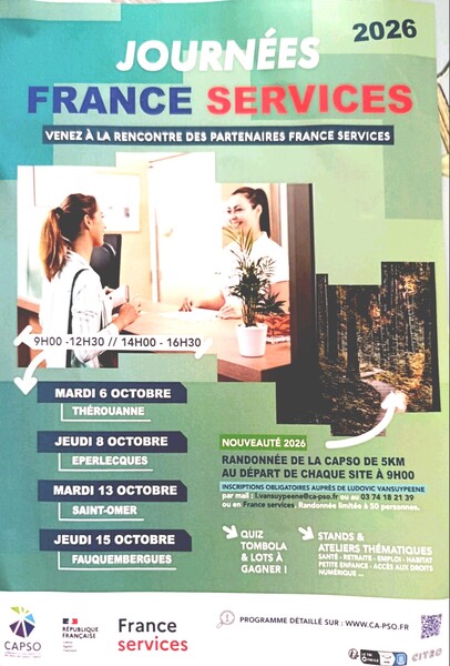 Journées France Services avec la CAPSO au moins d'octobre