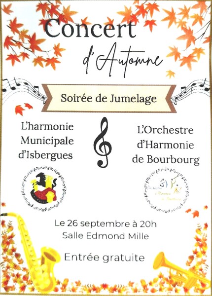 Concert d'automne ce samedi 26 septembre à Isbergues